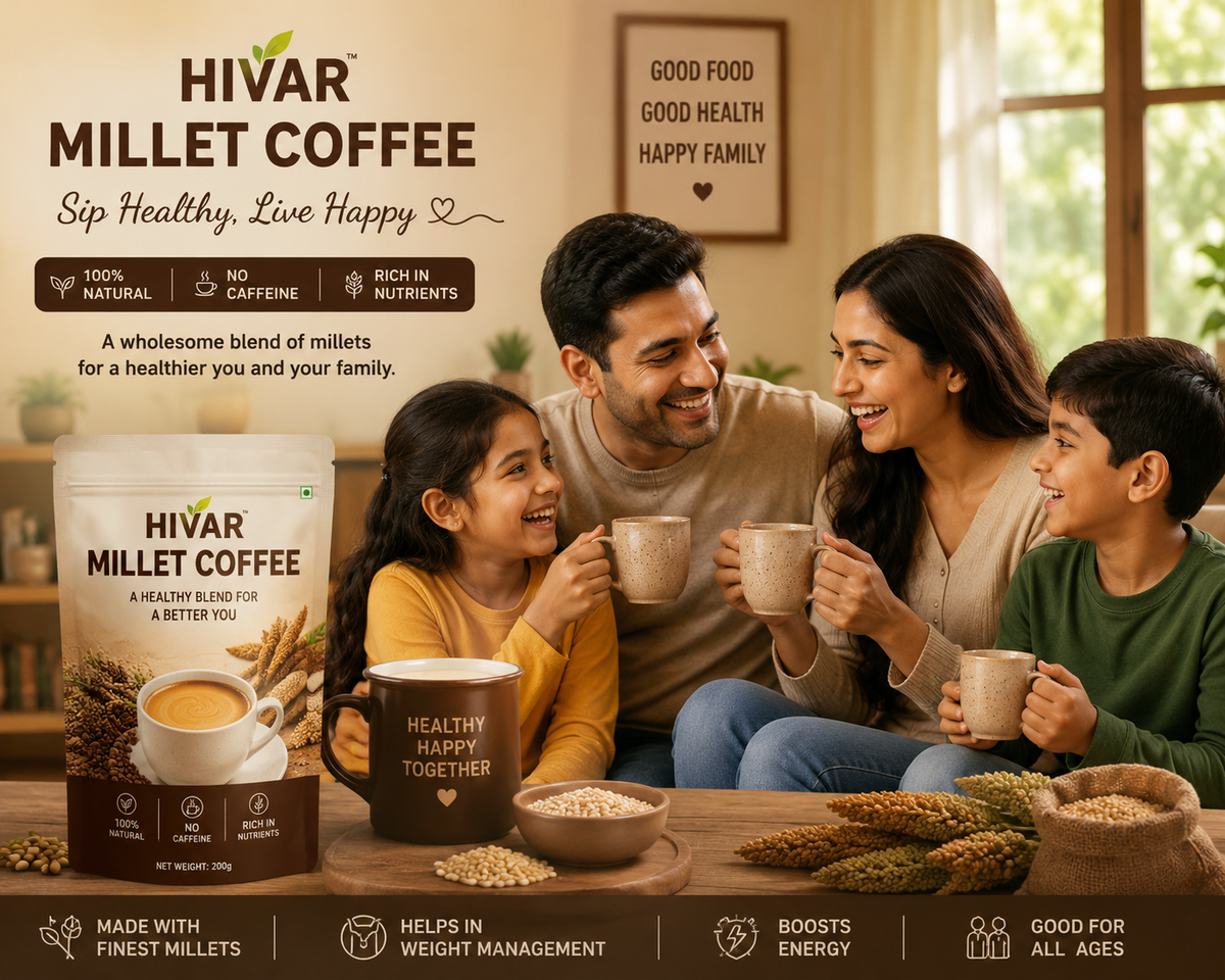HIVAR Millet Coffee | Healthy Millet Energy Drink Mix 200 g